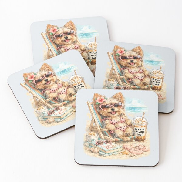 Item preview, Cute Yorkie Mom Fuel Beach Summer Dog Lover Iced Coffee Aesthetic designed and sold by tamdevo1.