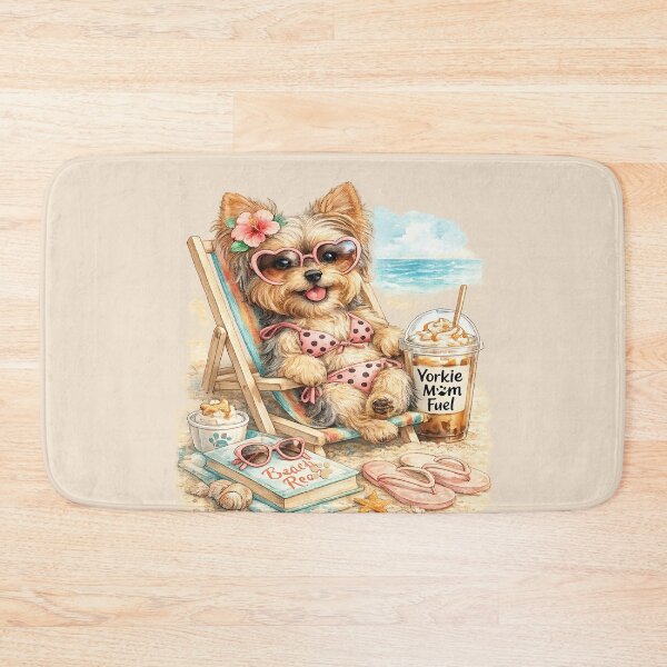 Item preview, Cute Yorkie Mom Fuel Beach Summer Dog Lover Iced Coffee Aesthetic designed and sold by Cute & Sassy Custom Gifting Boutiques.