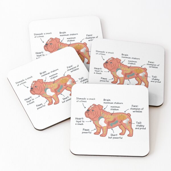 Item preview, English Bulldog Anatomy - Funny Bulldog Mom Dad Gift designed and sold by Petensity.