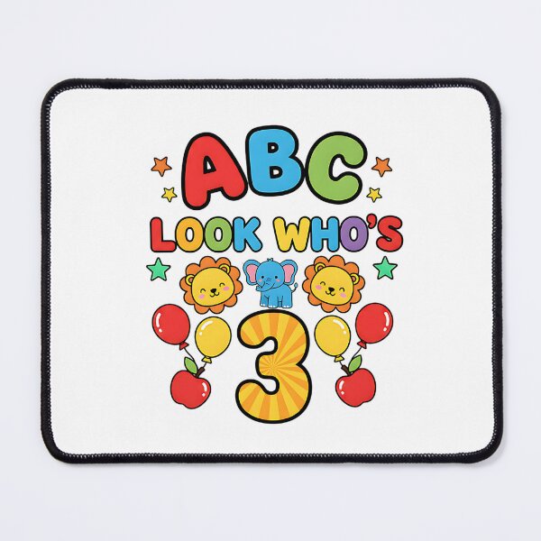 Item preview, abc letters look whos three cute birthday toddler designed and sold by ArtDesignTp.