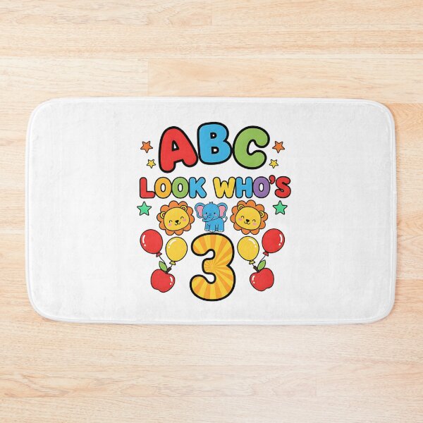 Item preview, abc letters look whos three cute birthday toddler designed and sold by ArtDesignTp.