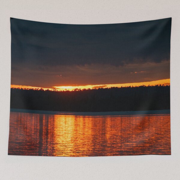 Item preview, Fiery Sunset Over Still Lake designed and sold by KillNFuel.