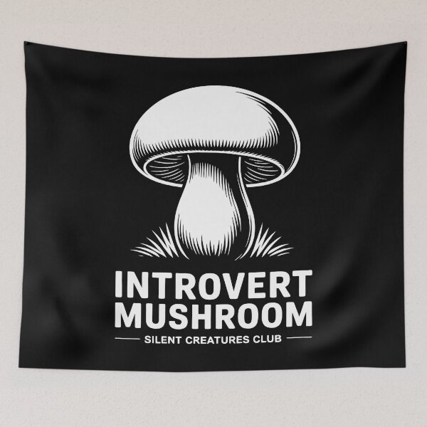 Item preview, Introvert Mushroom Silent Creatures Club designed and sold by NaturEdeN.