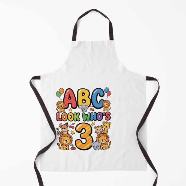 Item preview, look whos 3 alphabet birthday cute kids design designed and sold by ArtDesignTp.