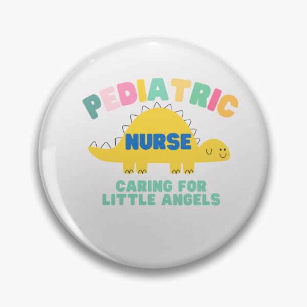 Item preview, Pediatric Nurse Yellow Dinosaur Colorful RN Caring for Little Angels  designed and sold by medoutfits.