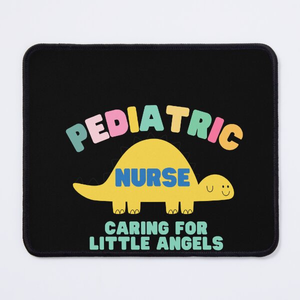 Item preview, Pediatric Nurse Yellow Dinosaur Colorful RN Caring for Little Angels  designed and sold by medoutfits.