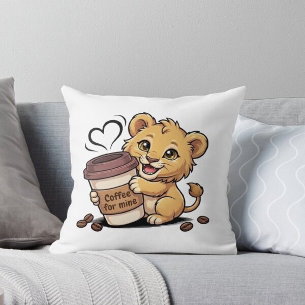 Item preview, Cute Baby Lion Coffee Lover – Funny “Coffee for Mine” Cub Cartoon Design designed and sold by PrintforDesign.