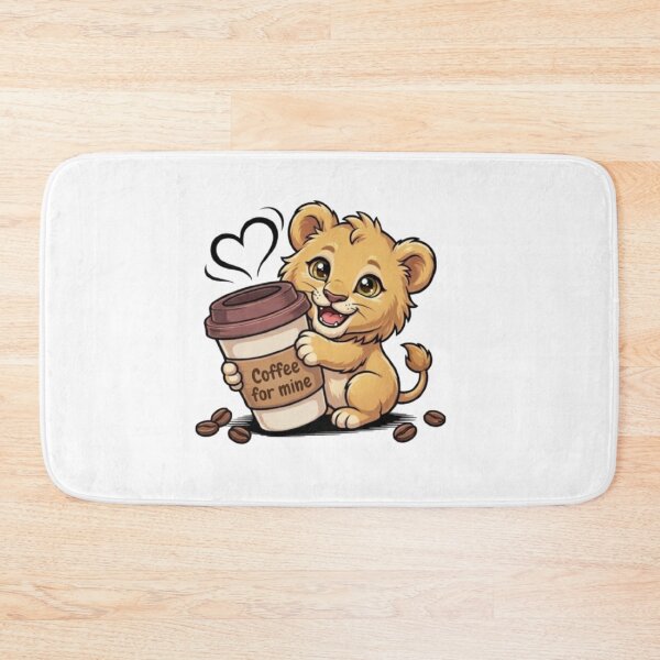 Item preview, Cute Baby Lion Coffee Lover – Funny “Coffee for Mine” Cub Cartoon Design designed and sold by PrintforDesign.