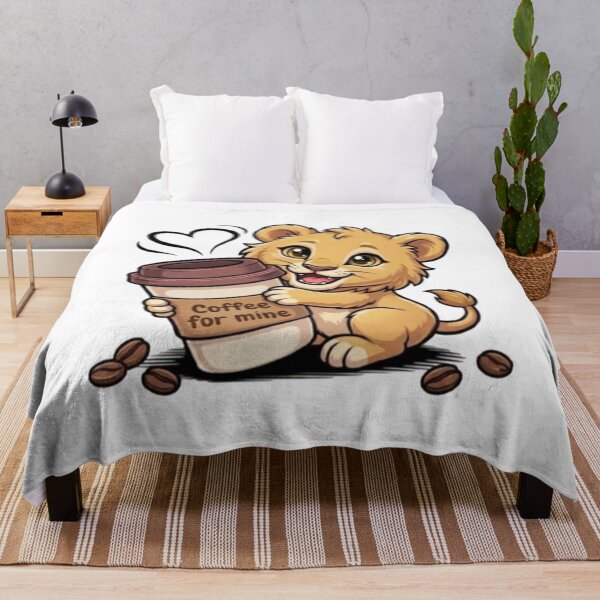 Item preview, Cute Baby Lion Coffee Lover – Funny “Coffee for Mine” Cub Cartoon Design designed and sold by PrintforDesign.