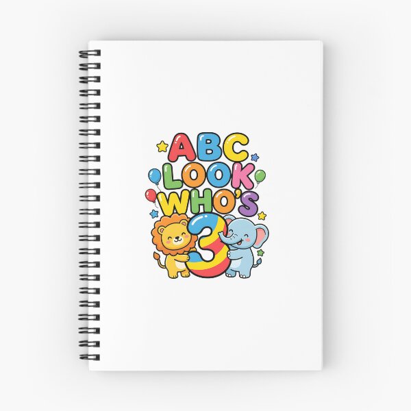 Artikelvorschau, süße ABC-Kunst zum 3. Geburtstag: Schaut mal, wer drei ist! entworfen und verkauft von ArtDesignTp.
