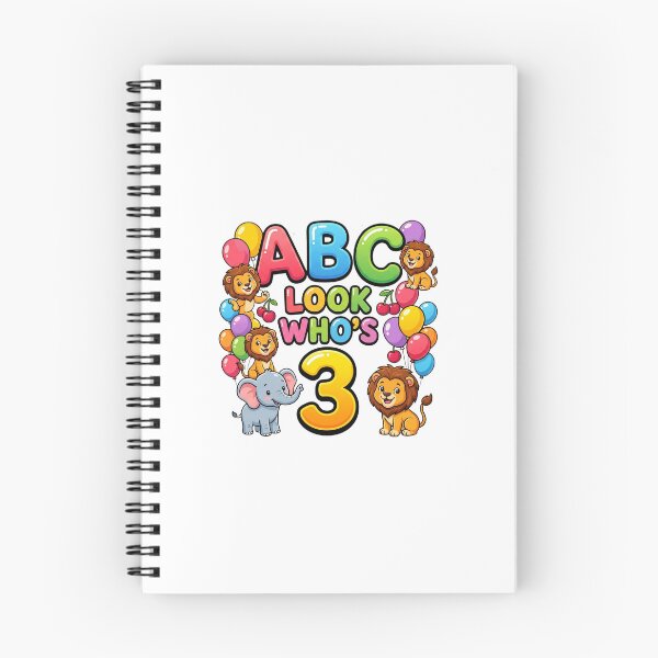 Item preview, abc look whos 3 birthday alphabet cute toddler designed and sold by ArtDesignTp.