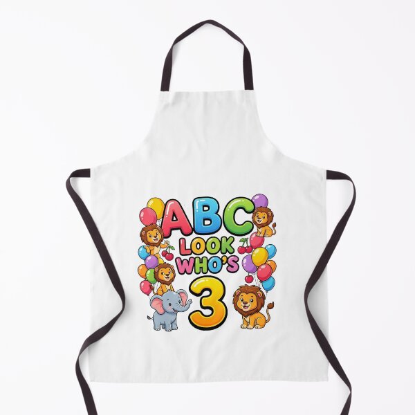 Item preview, abc look whos 3 birthday alphabet cute toddler designed and sold by ArtDesignTp.