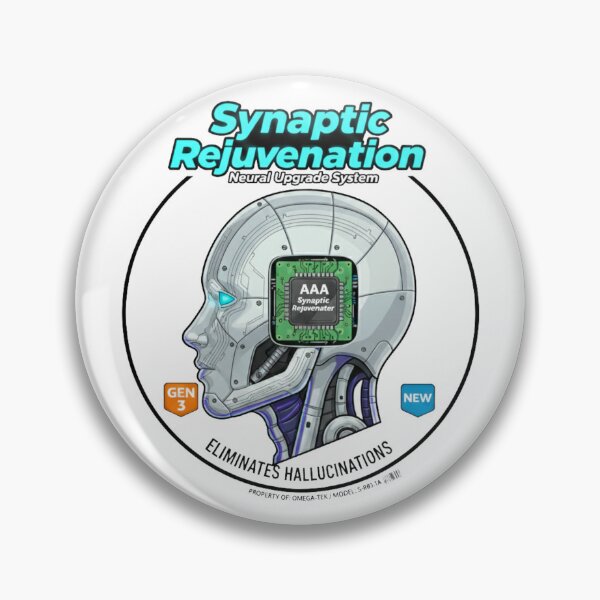 Item preview, Synaptic Rejuvenation Neural Upgrade Robot Badge designed and sold by octozap.