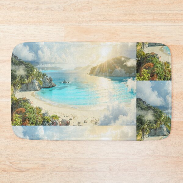 Item preview, Dreamy Tropical Lagoon Paradise at Sunrise designed and sold by islam gamal.