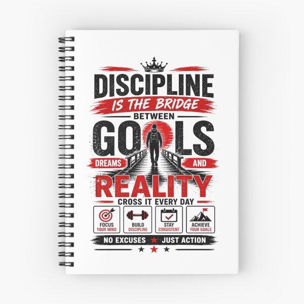 Item preview, Discipline Is The Bridge Between Dreams And Reality-Motivation Mindset Design designed and sold by DomKo10.