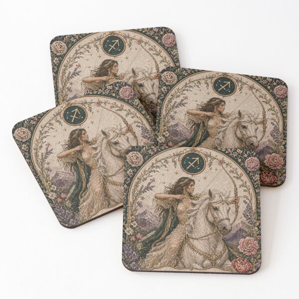 Item preview,  Sagittarius Zodiac Archer | Medieval Fantasy Faux Embroidery Art designed and sold by doinitzart.