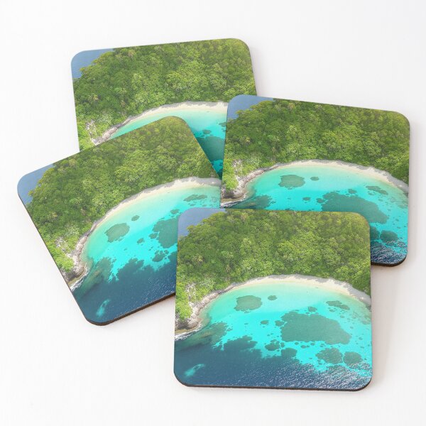 Item preview, Hidden Tropical Island Lagoon Aerial View designed and sold by islam gamal.