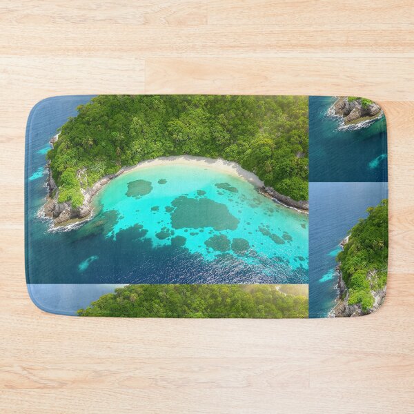 Item preview, Hidden Tropical Island Lagoon Aerial View designed and sold by islam gamal.