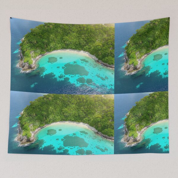 Item preview, Hidden Tropical Island Lagoon Aerial View designed and sold by islam gamal.