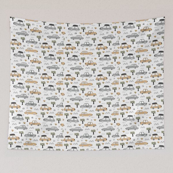 Item preview, Cute Boho Cartoon Cars - Minimalist Scandinavian Kids Pattern  designed and sold by nora8820.