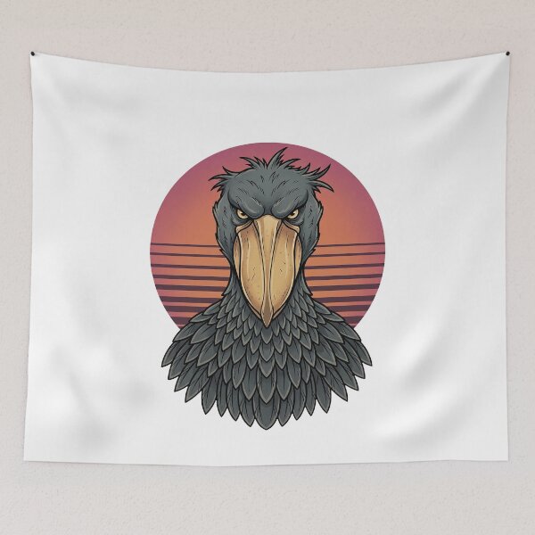 Item preview, Shoebill Bird Sunset Art designed and sold by elderberry.
