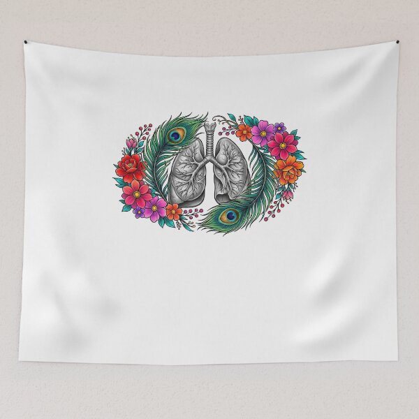 Item preview, Anatomical Lungs Floral Art designed and sold by elderberry.