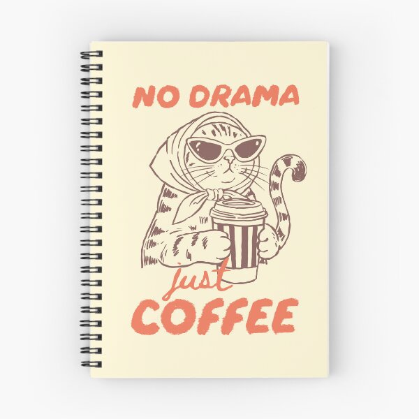 Item preview, No Drama Just Coffee – Funny Sassy Cat Art designed and sold by All That Jazz Store.