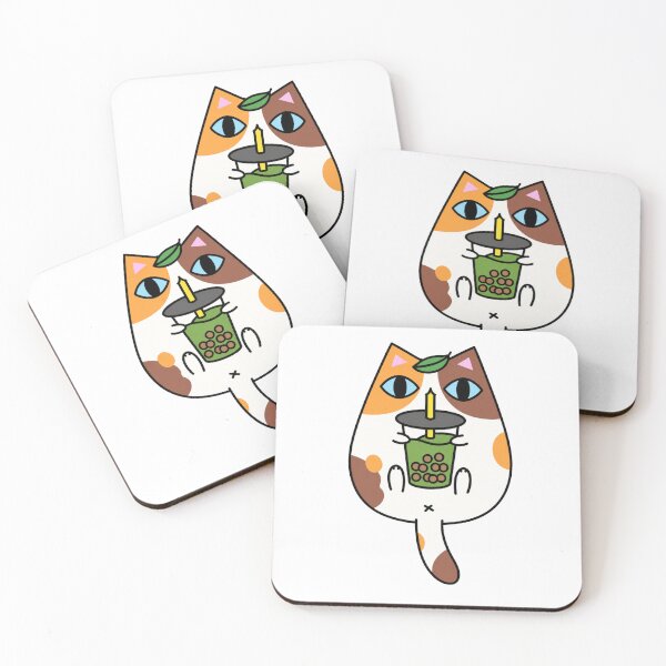 Item preview, Calico Cat and Bubble Tea designed and sold by WeaverStudio.