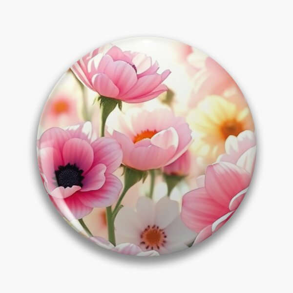 Artikelvorschau, Märchenhafte Fantasie, pastellrosa Blumen, fröhliche digitale Kunst entworfen und verkauft von DEC02.