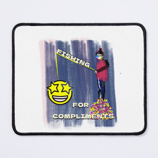 Item preview, Fishing for Compliments – Funny Emoji Fishing Illustration designed and sold by ChiaraPagani.