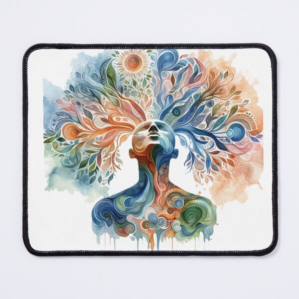 Item preview, "One With Nature" Abstract Watercolor Art designed and sold by NCalNoveltees.