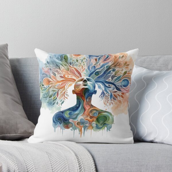 Item preview, "One With Nature" Abstract Watercolor Art designed and sold by NCalNoveltees.