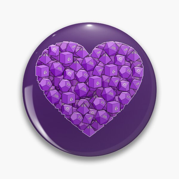 Item preview, Dice Heart - Purple designed and sold by -Solarly-.