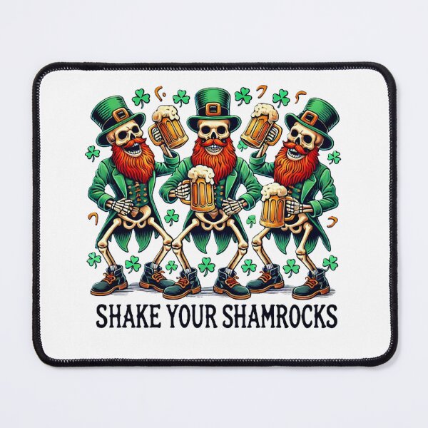 Item preview, "Shake Your Shamrocks" Funny St. Patrick's Day Skeleton Design designed and sold by NCalNoveltees.