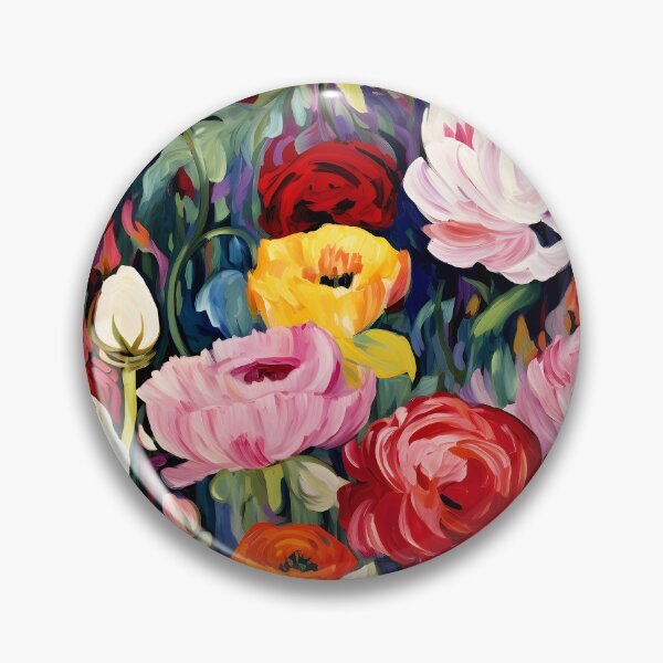 Item preview, Colorfully Vibrant Joyful Flowers Impressionism-Style Digital Art designed and sold by DEC02.