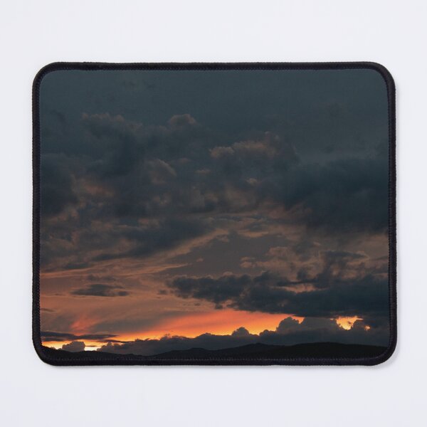 Item preview, Fiery Sunset Behind Mountain Peaks designed and sold by KillNFuel.