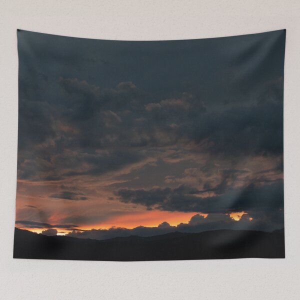 Item preview, Fiery Sunset Behind Mountain Peaks designed and sold by KillNFuel.