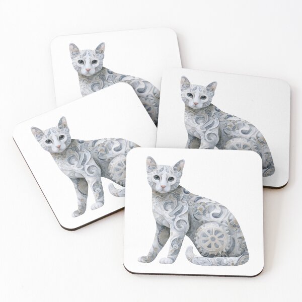 Item preview, Steampunk Ornamental Cat Intricate Fantasy Art designed and sold by olenapetol.