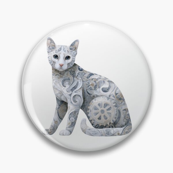 Item preview, Steampunk Ornamental Cat Intricate Fantasy Art designed and sold by olenapetol.