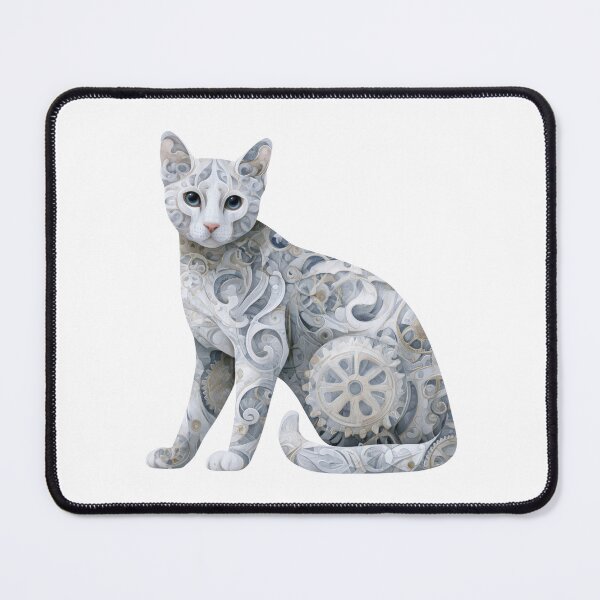 Item preview, Steampunk Ornamental Cat Intricate Fantasy Art designed and sold by olenapetol.