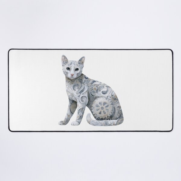 Item preview, Steampunk Ornamental Cat Intricate Fantasy Art designed and sold by olenapetol.
