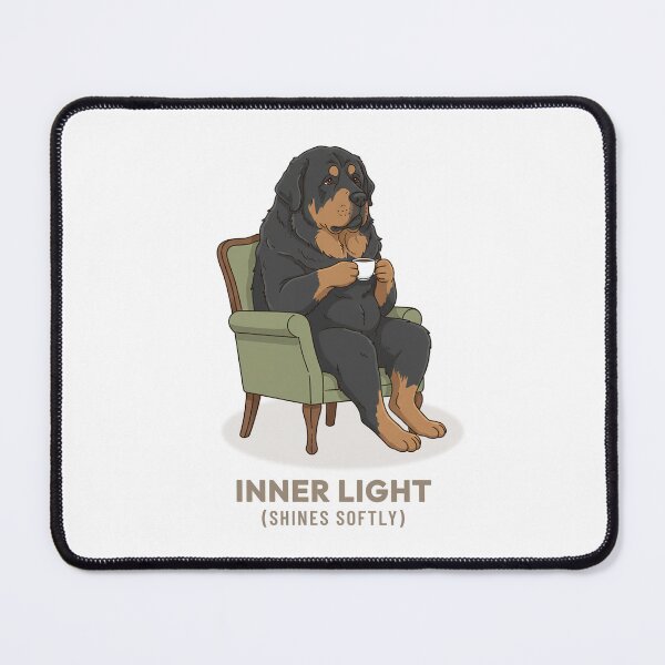 Item preview, Retro Tibetan Mastiff Dog Drinking Coffee Illustration designed and sold by Cozy Vintage Animal.