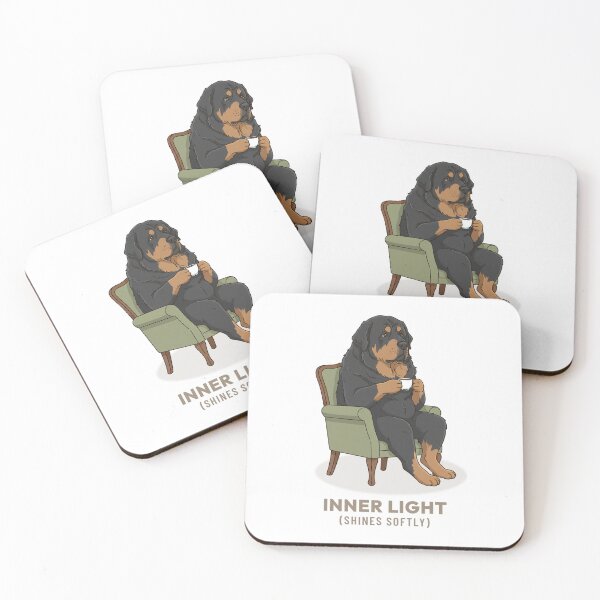 Item preview, Retro Tibetan Mastiff Dog Drinking Coffee Illustration designed and sold by Cozy Vintage Animal.