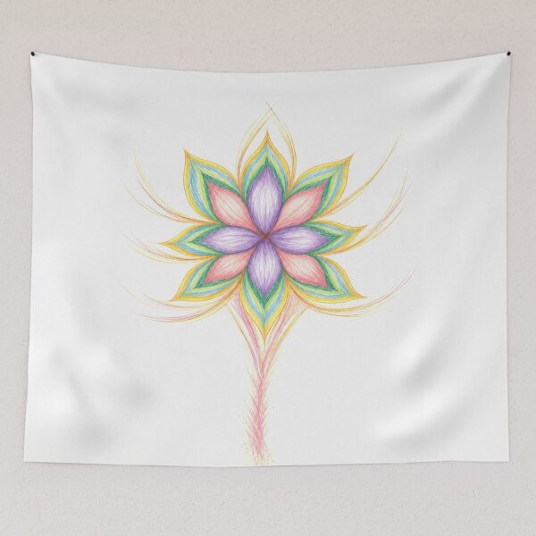 Item preview, Celestial Bloom Wand - Pure Form White designed and sold by RAIPrintStudio.