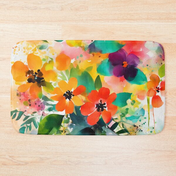 Item preview, Vibrantly Colorful Floral Watercolor-Style Abstract Digital Art  designed and sold by DEC02.