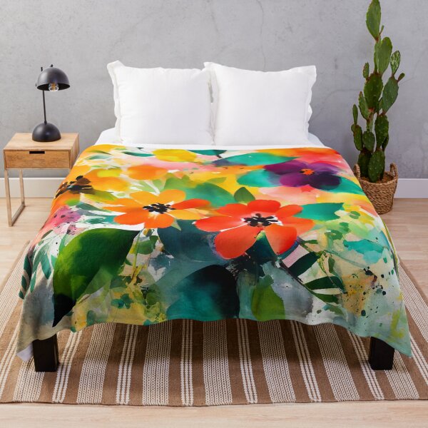 Item preview, Vibrantly Colorful Floral Watercolor-Style Abstract Digital Art  designed and sold by DEC02.