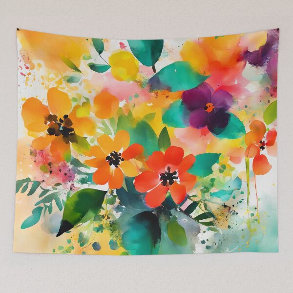 Item preview, Vibrantly Colorful Floral Watercolor-Style Abstract Digital Art  designed and sold by DEC02.