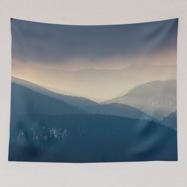 Item preview, Misty Layers of Mountain Peaks designed and sold by KillNFuel.