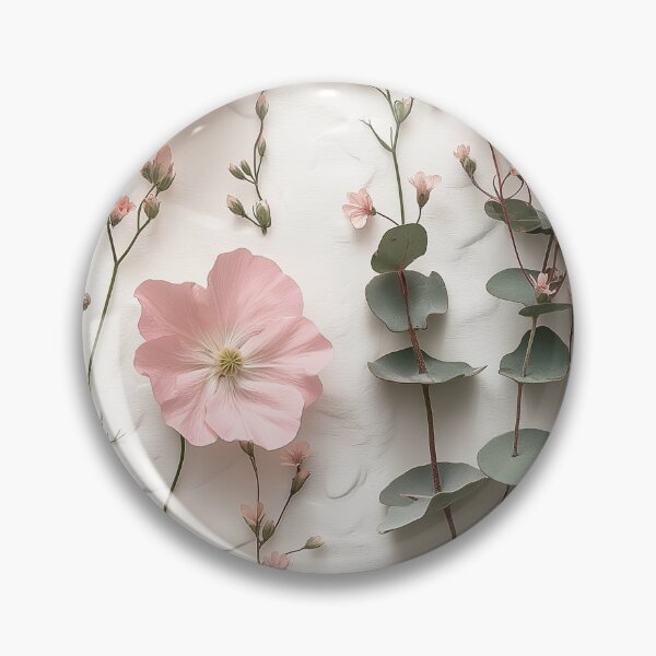 Item preview, Blush Pink Botanical Flatley – Soft Pastel Floral Eucalyptus Nature Art Print designed and sold by Oraibi.