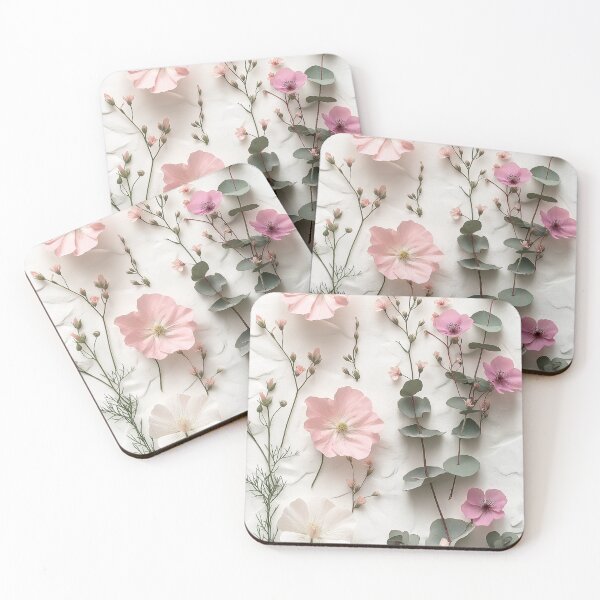 Item preview, Blush Pink Botanical Flatley – Soft Pastel Floral Eucalyptus Nature Art Print designed and sold by Oraibi.